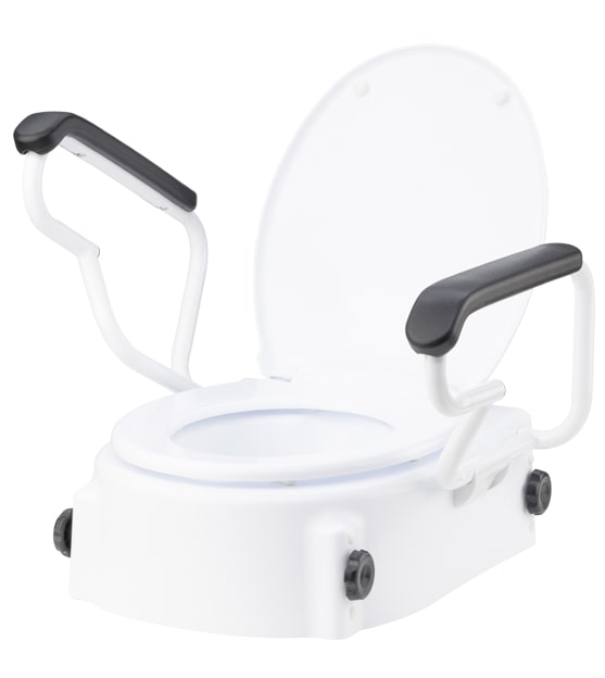 TSE-A Toilettensitzerhöhung mit Armlehnen von Bischoff & Bischoff – Sicher, Komfortabel und Verstellbar für mehr Mobilität