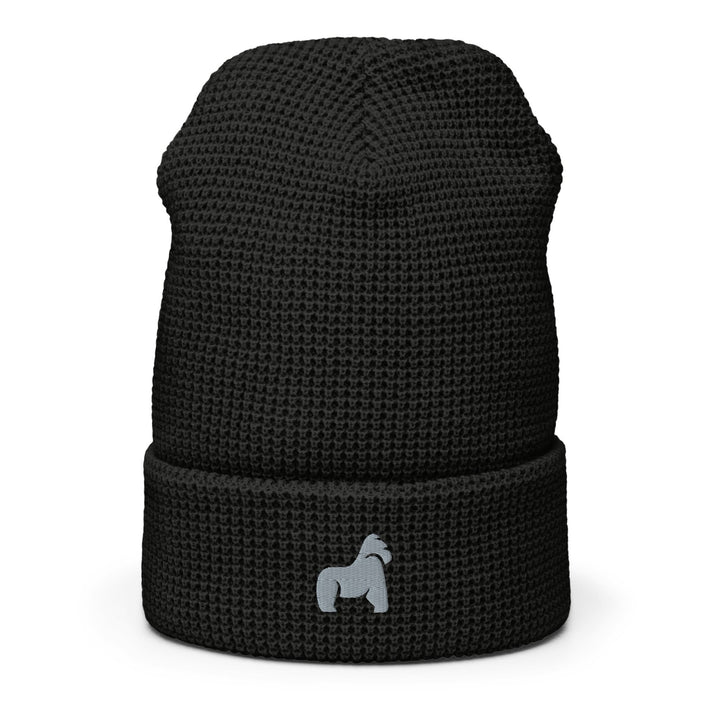 Gorilla-waffle-beanie-black-front-2-653d1c7c421cf-min