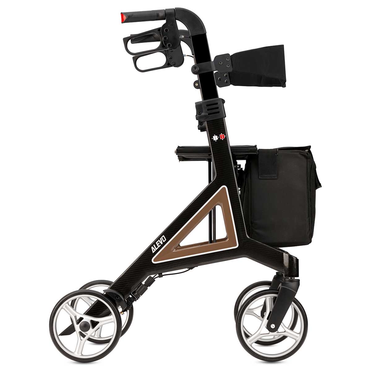 Alevo Carbon Rollator Walker incl. back strap 🦍 Gorilla Gesund