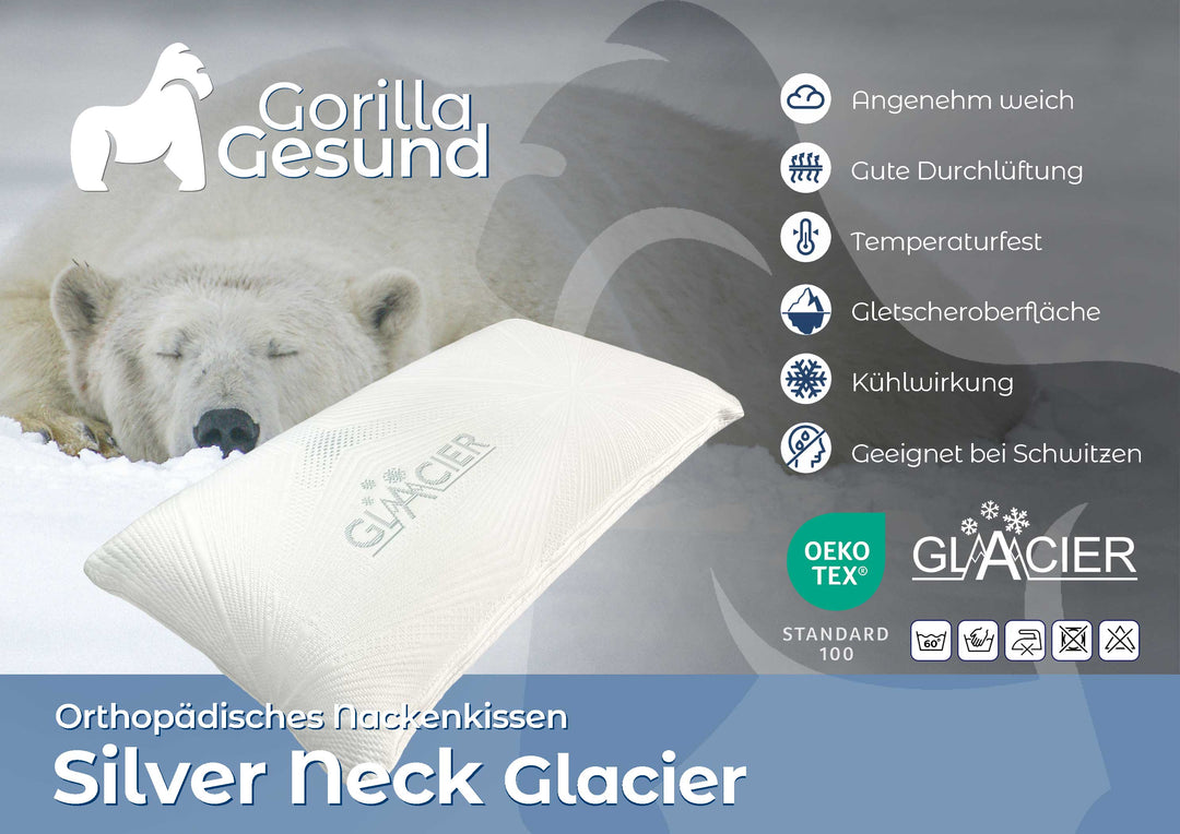 Gorilla Gesund Orthopädisches Nackenkissen Silver Neck Glacier