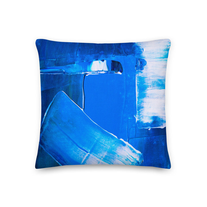 Premium Sofa Cushion Blue Brush