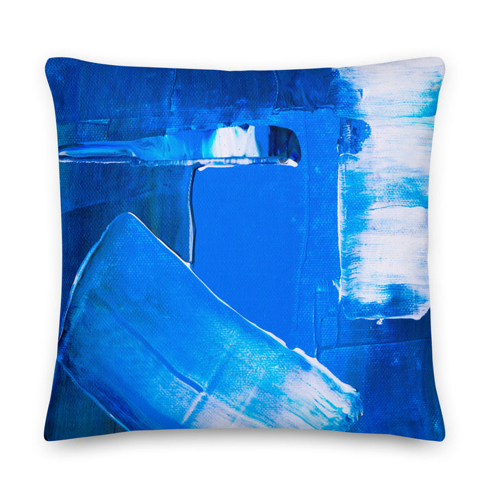 Premium Sofa Cushion Blue Brush