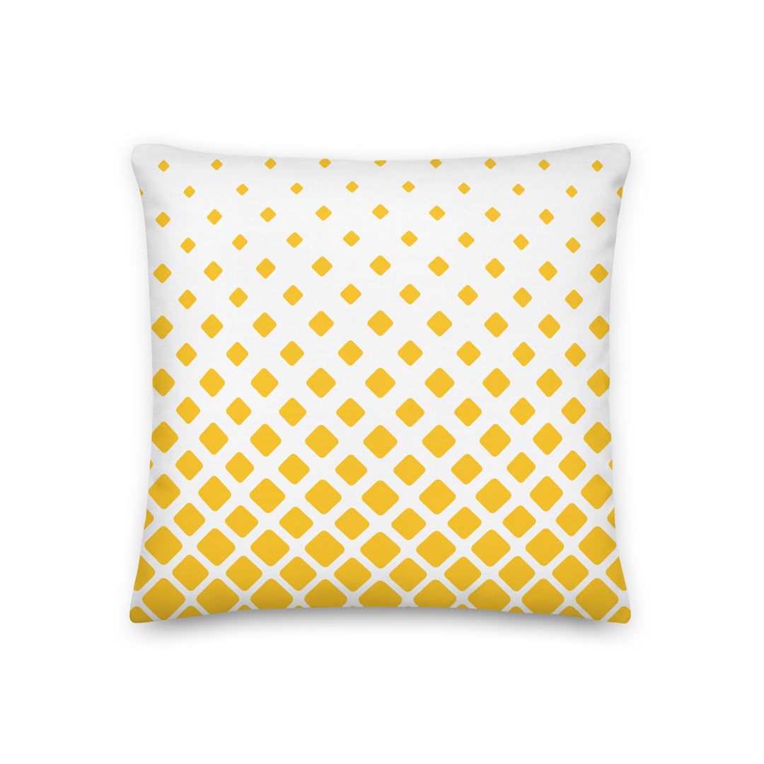 Premium sofa cushion yellow diamonds