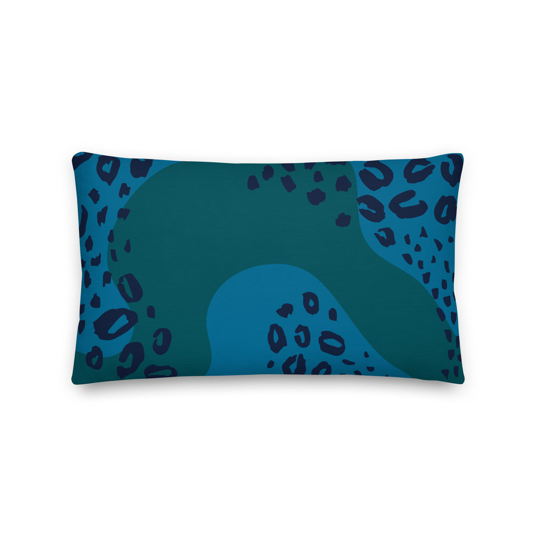 Premium sofa cushion blue leopard