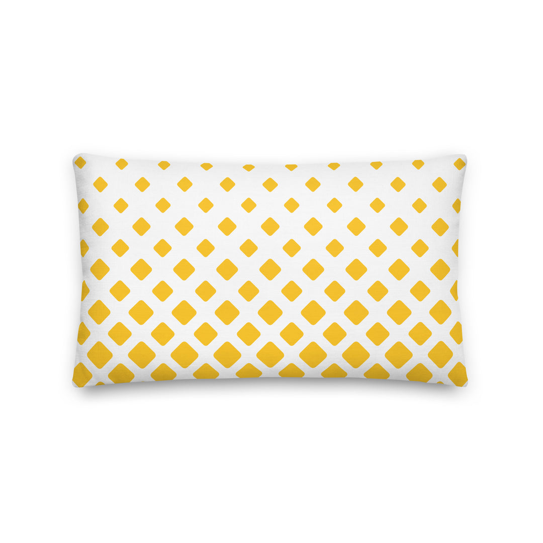 Premium sofa cushion yellow diamonds