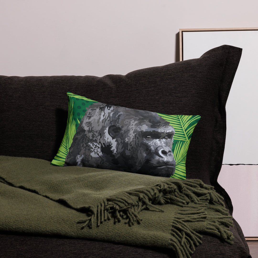 Premium sofa cushion jungle gorilla