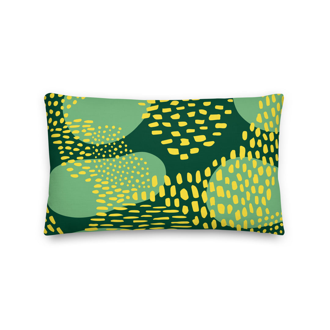 Premium sofa cushion green cheetah