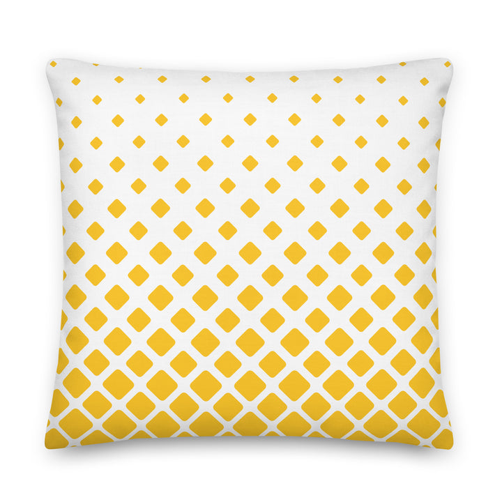 Premium sofa cushion yellow diamonds