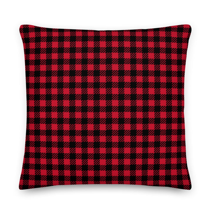 Premium sofa cushion checked pattern