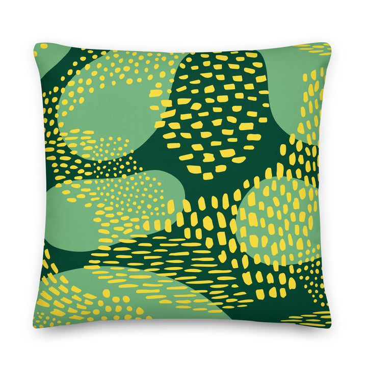 Premium sofa cushion green cheetah