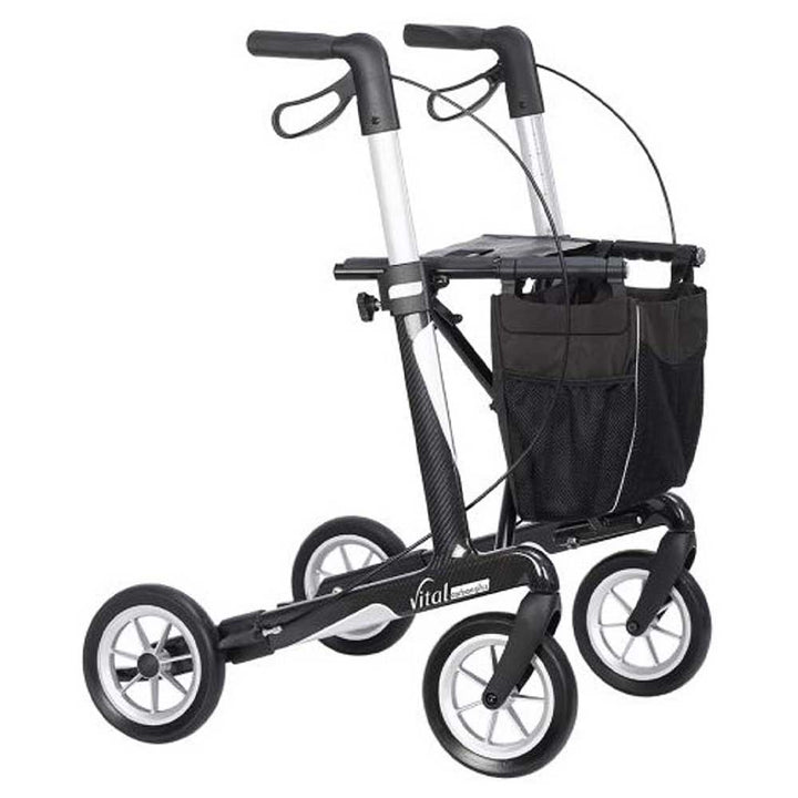 Rollator Carbon Rollator Russka Vital Russka L - Sitzhöhe 62 cm / schwarz / Vital Carbon Plus: weicher Soft Bereifung 11448700 guenstig online kaufen bei VIDIMA