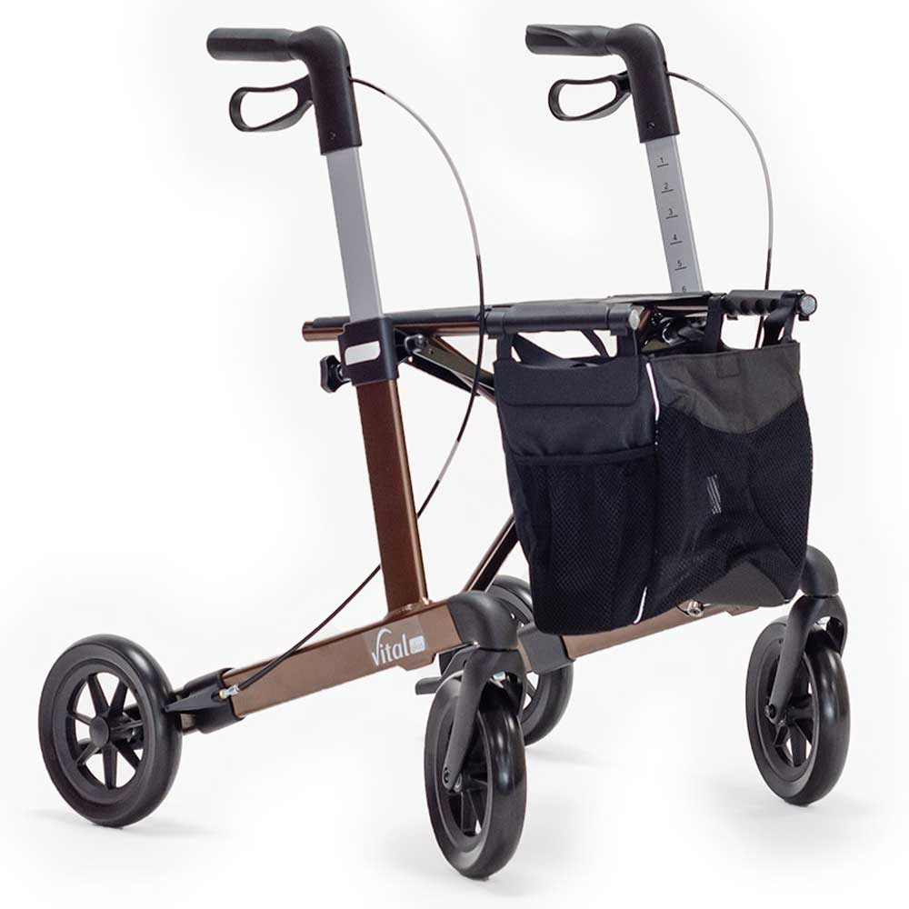 Rollator Russka Rollator Vital Classic Russka L - Sitzhöhe 62 cm / mokka / Vital Plus: weicher Soft Bereifung 11448510 guenstig online kaufen bei VIDIMA